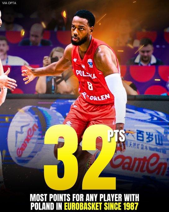 华体会体育-这归化好使！劳埃德欧锦赛首秀砍32分 波兰队欧锦赛近39年来最多